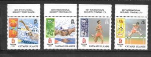 Cayman Islands #1026-29 MNH set of 4 Singles Olympics Collection / Lot