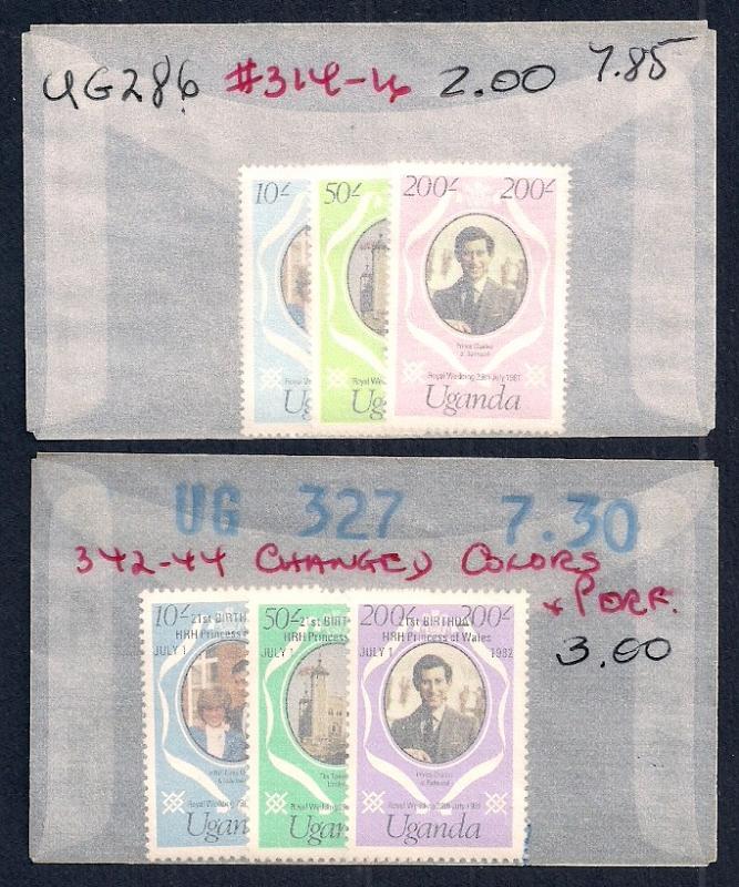 UGANDA (35) All Diff Complete Sets ALL Mint Never Hinged