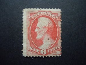 1873 #159 6c Jackson Perf 12 MDG Hinged CV $375 #1