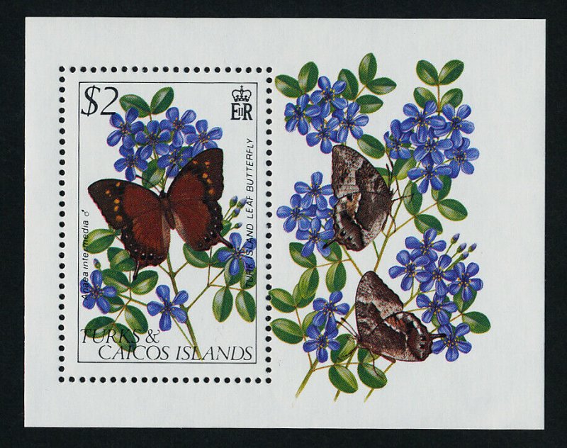 Turks & Caicos 511 MNH Butterfly, Flowers