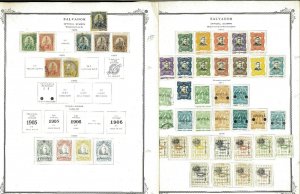 El Salvador Mint & Used Hinged on Old Scott Specialty Pages 1867-1952