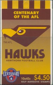 Australia booklet 1996 SG1621 45c AFL Hawthorn MNH