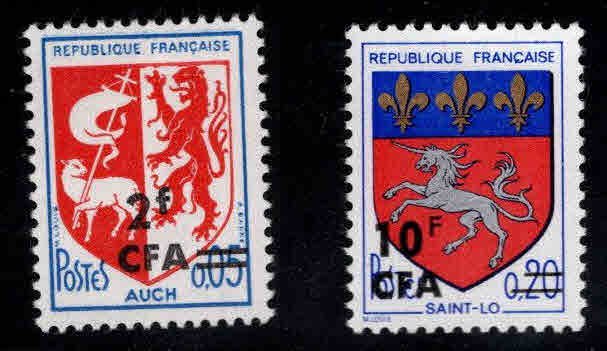 Reunion CFA Scott 360-360A MNH** stamps