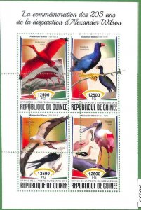 A0659 - GUINEE Guinea - ERROR  MISSPERF SHEET -    BIRDS Alexander Wilson 2018