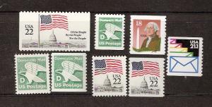 1985 Regular Issues & Coils 8 MNH