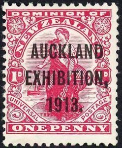 New Zealand SG413 1d Auckland Exhibition 1913 U/M Cat 30 pounds 