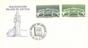 Cuba 1957 Inauguration of Palace of Justice FDC First Day Cover