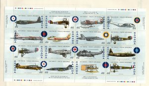 Canada 1999 Air Force sheet. Unitrade #1808 VFMNH CV $25.00