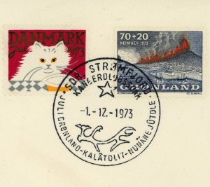 Greenland Søndre Strømfjord Denmark Mixed Franking Christmas Special Postmark