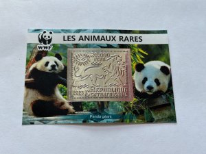 WWF, Fauna, Animals 2023 year 6 blocks Foil. Silver perforated  NEW MNH**
