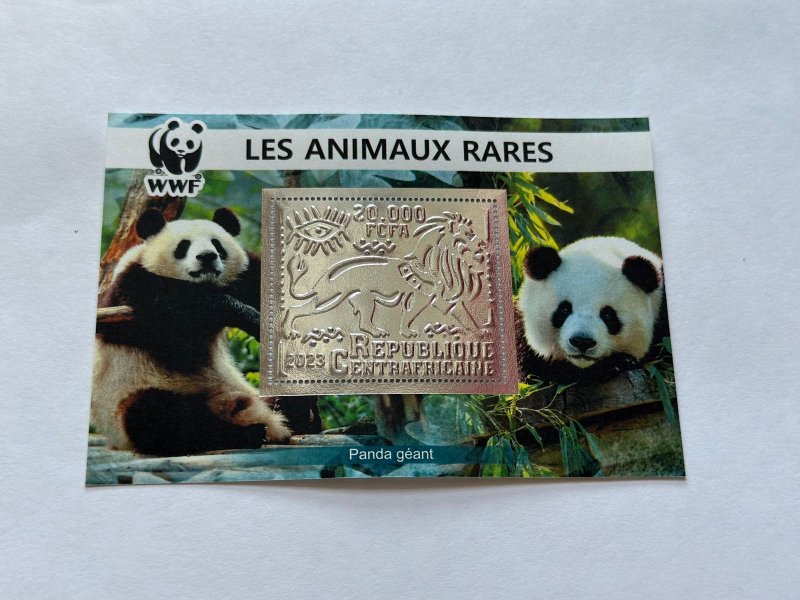 WWF, Fauna, Animals 2023 year 6 blocks Foil. Silver perforated  NEW MNH**