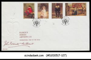 JERSEY - 1979 FAMOUS JERSEY ARTISTS / PAINTING - 4V - FDC