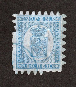 Finland - Sc# 9 Used / Dbl Circle Bue Cancel/ Type I    -    Lot 0722184