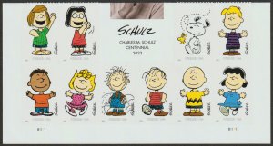 USA 5726a-j (60c) Charles Schulz 2022 block of 10