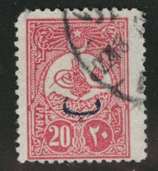 TURKEY Scott 143 used 1908 stamp CV$2.50