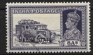 INDIA-NABHA SG87 1938 8a SLATE-VIOLET USED