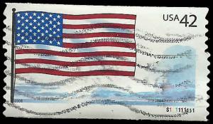 # 4273 USED AMERICAN FLAG AND CLOUDS