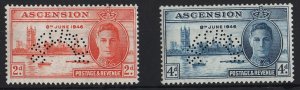 Ascension 1946 Victory set perfined SPECIMEN unmounted mint cat £450