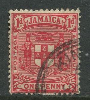 Jamaica -Scott 59 - Arms of Jamaica - 1906 - Used - Single 1p Stamp