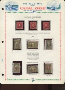 Canal Zone Postage Due Mint Stamp Collection on White Ace Pages SCV $2550+ (P31)