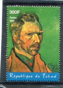 Chad 2001 VINCENT VAN GOGH Paintings Stamp Perforated Mint (NH)