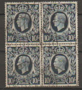 GB George VI  SG 478 Used block of 4