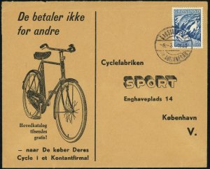 Greenland Qassiarsuk to Denmark Copenhagen 1963 Cover 60o Postage #43 Europe