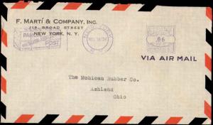 1938 NEW YORK NY METER WITH ADDITIONAL CACHET FOR PARCEL POST SILVER JUBILEE