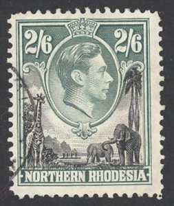 Northern Rhodesia Sc# 41 Used (a) 1938-1952 2sh6p King George VI