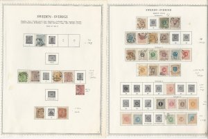 Sweden Collection 1855 to 1952 on 24 Minkus Specialty Pages, Huge Cat Value