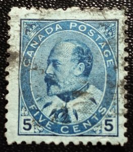 Canada 91 Used Edward VII Definitive Stamp 1903 VF