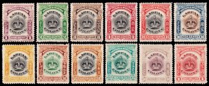 Labuan Scott 99A-109 (1902-03) Mint H VF Complete Set, CV $98.50 C