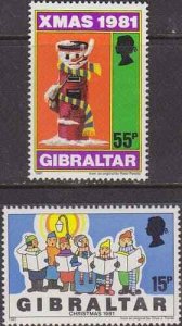 Gibraltar 1981 Christmas MNH Scott 414-415, SG 457-68