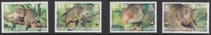 British Solomon Island #927-30 MNH set, WWF grey cuscus, Issued 2002