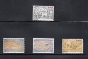 MALTA # 1190-1193 VF-MNH HISTORIC MAPS CAT VALUE $12+