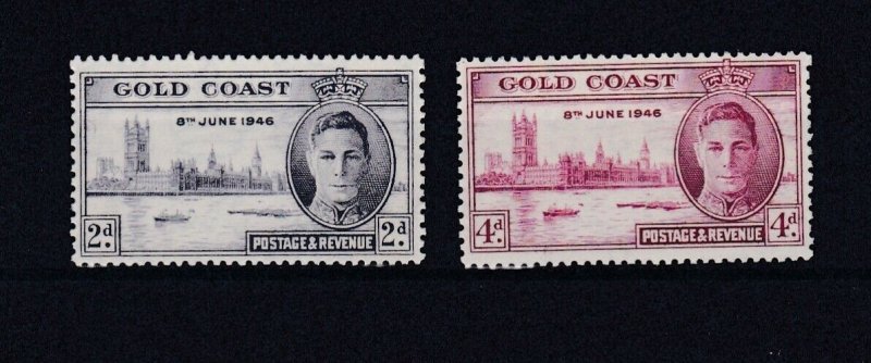 GOLD COAST 1946  VICTORY SET  MNH