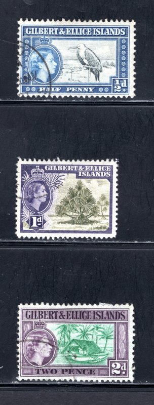 Gilbert & Ellice Islands #61-63  VF, Used, CV $5.00 ..... 2450170