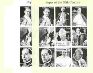 Somaliland 1999 Popes of the 20th Century Culture sheetle...