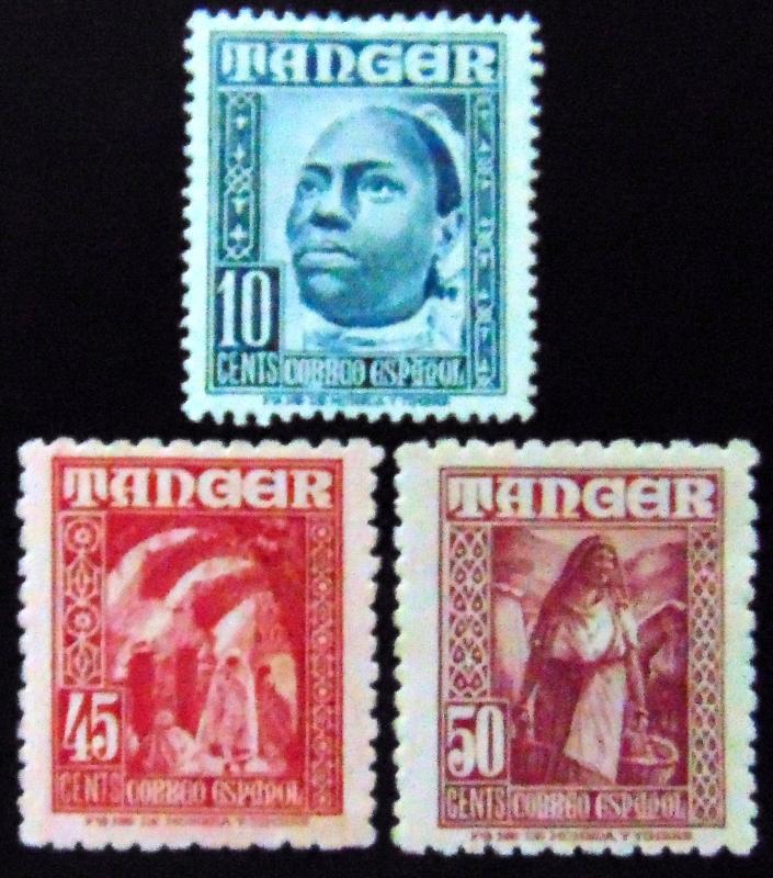 SPANISH TANGIER 1948 10c,45c,50c Natives MLH