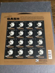 Scott #4789 Johnny Cash-Sheet Of 16 Stamps-2013-MNH-US