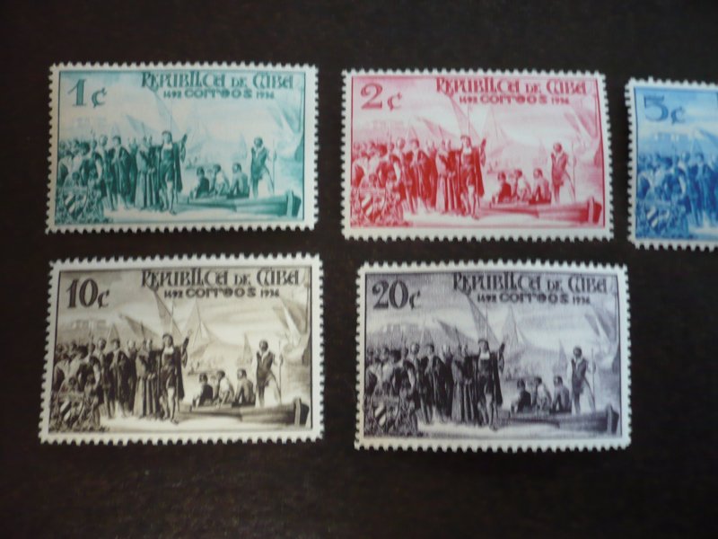 Stamps - Cuba - Cinderella Set of Mint Hinged 9 Stamps