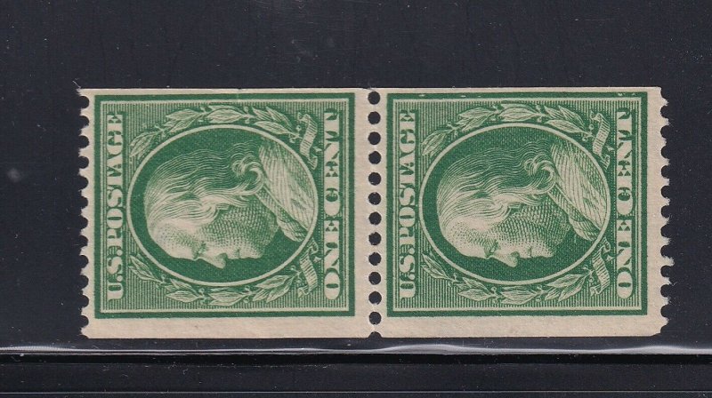 385 Pair F-VF OG mint never hinged with nice color cv $ 250 ! see pic !