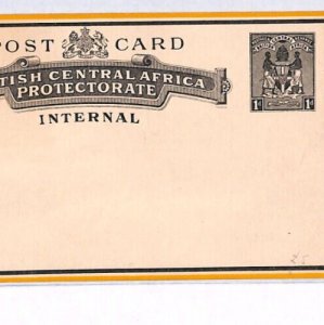 NYASALAND BCA QV Postal Stationery INTERNAL Post Card 1d Unused {samwells}YO204