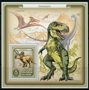 SOLOMON ISLANDS 2017  DINOSAURS SOUVENIR SHEET MINT NEVER HINGED