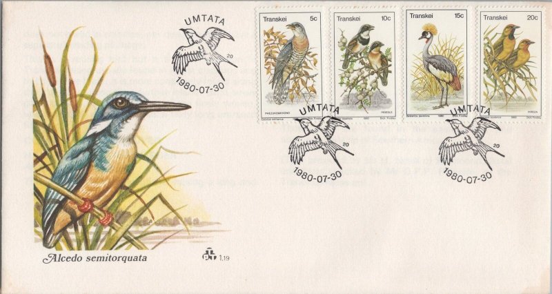 ZAYIX South Africa - Transkei 79-82 FDC Birds Fruit Nature 080522SM48 