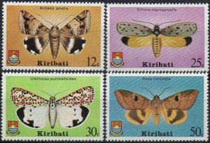 Kiribati 1980 SG117-120 Moths set MNH