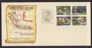 Christmas Islands 69-84 Visitors S/3 U/A FDC