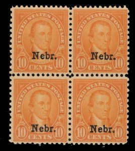 MOMEN: US STAMPS #679 BLOCK MINT OG NH LOT #84520*