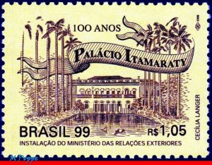 2731 BRAZIL 1999 ITAMARATY PALACE, RIO, ARCHITECTURE, MI# 2988 RHM C-2236, MNH