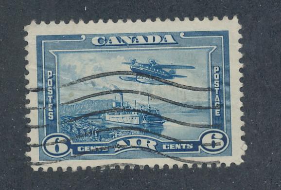 Canada 1938 Scott C6 used - 6c Mackenzie river Steamer Plane